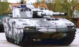Front right side view of the CV90120-T Light Tank