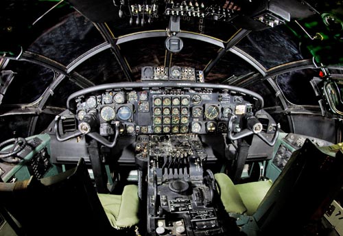 Cockpit picture of the CONVAIR B-36 Peacemaker