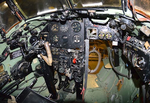 Cockpit picture of the de Havilland DH.98 Mosquito