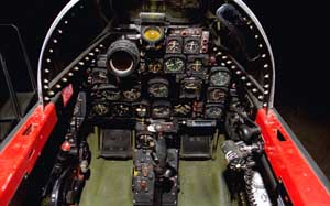 Cockpit picture of the Lockheed F-94 Starfire