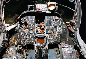 Cockpit picture of the Republic F-105 Thunderchief