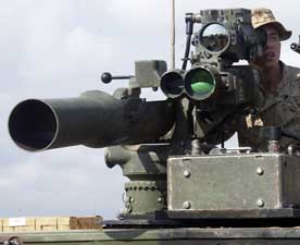 Thumbnail picture of the Hughes BGM-71 TOW anti-tank missile system