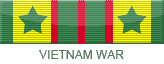 Military lapel ribbon for the Vietnam War